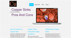 Desktop Screenshot of aboutcoppersinks.org